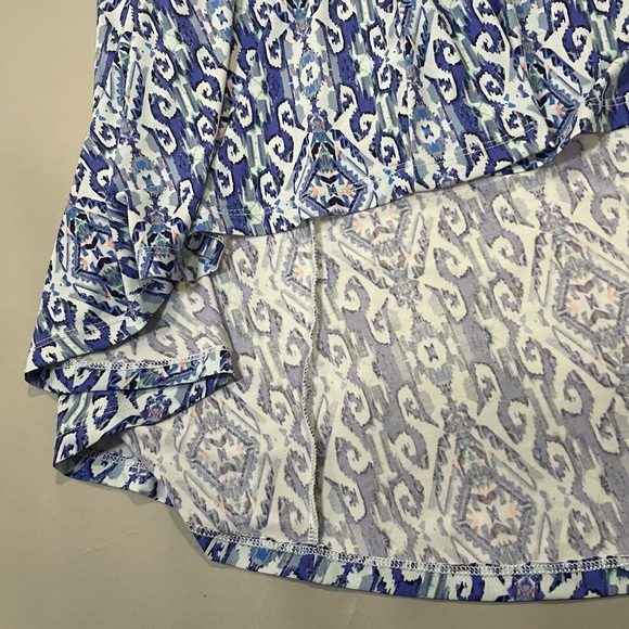 World Unity Sleeveless Front Applique Blue and White Dress - L - Picture 8 of 9